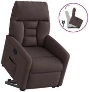 vidaXL Sessel vidaXL Relaxsessel mit Aufstehhilfe Dunkelbraun Stoff