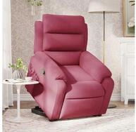 vidaXL Sessel vidaXL Relaxsessel mit Aufstehhilfe Weinrot Samt
