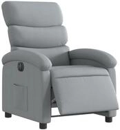 vidaXL Sessel Relaxsessel Elektrisch Hellgrau Stoff (1-St)