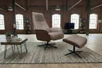 KAWOLA Relaxsessel FERREIRA Lederfaserstoff anthrazit Komfort Drehsessel, 360&deg;