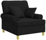 vidaXL Sessel XL-Sessel mit Kissen Schwarz Stoff (1-St)