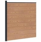 vidaXL Gartenzaun zaunset 175 x 186 cm WPC und Aluminium Braun, (1-St)