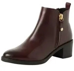 MARCO TOZZI MT FEEL ME aus Leder Blockabsatz 2-25323-47 Stiefelette rot 36 EU