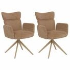MCW Esszimmerstuhl MCW-N11 (2er), Moderner Boucl&eacute; Stoffbezug, Stabiles...