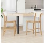 vidaXL Esszimmerstuhl vidaXL Esszimmerst&uuml;hle 2 stk. Massives Gummiholz Natur...