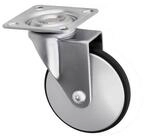 SO-TECH&reg; M&ouml;belrolle LINDAU Design Lenkrolle &Oslash; 50 mm silber aus Stahl,...