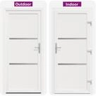vidaXL Haust&uuml;r 98 x 208 cm Haust&uuml;r Vordert&uuml;r Wei&szlig; 98x208 cm PVC Kunststoff...