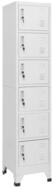 vidaXL F&auml;cherschrank Schlie&szlig;fachschrank Hellgrau 38x40x180 cm Stahl (1-St)