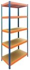 relaxdays Schwerlastregal 5 Ebenen Metall, 40 x 90 x 180 cm