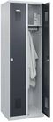 C+P Schranksystem C+P Spind Basis PLUS, 2 Abteile, 1850x600x500mm, 7035/7016