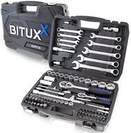 Bituxx Ratsche Ratschenkoffer 82tlg. (MS-13373, 82 St., Ratschen, Seckn&uuml;sse,