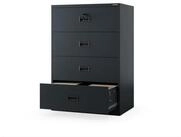 Jan Nowak Aktenschrank Metall Kartotekschrank 4 Schubladen SARA V4 XL 90 cm...