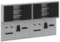 vidaXL Werkzeugschrank Werkzeugschrank-Set 4 pcs Schwarz Pulverbeschichteter...