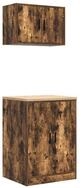 vidaXL Werkzeugschrank Garagenschr&auml;nke 2 Stk. R&auml;uchereiche Holzwerkstoff...