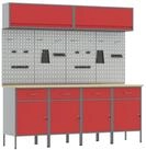 vidaXL Werkzeugschrank Arbeitsschrankset mit Schubladen mit Speicher 10 stk. Rot