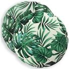 vidaXL Kissenbezug Kissenbezug 2 pcs HEERLEN Blattmuster &Oslash; 50 cm Polyester, (2