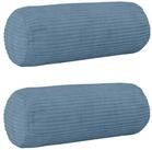 vidaXL Kissenbez&uuml;ge vidaXL Kissenbezug 2 pcs HEERLEN Blau &Oslash; 15 x 40 cm Cord