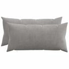 vidaXL Kissenbez&uuml;ge vidaXL Kissenbezug 2 pcs HEERLEN Hellgrau 40 x 80 cm Cord