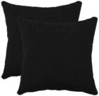 vidaXL Kissenbez&uuml;ge vidaXL Kissenbezug 2 pcs HEERLEN Schwarz 35 x 35 cm Boucl&eacute;