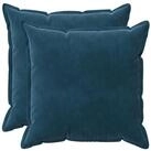 vidaXL Kissenbezug Kissenbezug 2 pcs HOUTEN Blau 80 x 80 cm Samt, (2 St&uuml;ck)