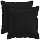 vidaXL Kissenbezug Kissenbezug 2 pcs HOUTEN Schwarz 40 x 40 cm Kunstleinen, (2