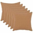 vidaXL Kissenbez&uuml;ge vidaXL Kissenbezug 6 pcs HEERLEN Beige 30 x 30 cm Boucl&eacute;