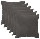 vidaXL Kissenbezug Kissenbezug 6 pcs HEERLEN Dunkelgrau 40 x 40 cm Samt, (6...
