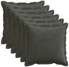 vidaXL Kissenbez&uuml;ge vidaXL Kissenbezug 6 stk. HOUTEN Anthrazit 30 x 30 cm Cord