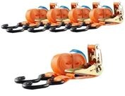 TRUTZHOLM Spanngurt 2-tlg Profi Ratschen Zurrgurt 5m 8 t Orange Ladungssicherung