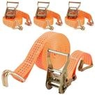 LuxusKollektion Spanngurt Spanngurte 3000kg 4Stk 6m x 38mm Orange (4-St)