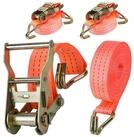 LuxusKollektion Zurrgurt Zurrgurte 2x 2000kg 6m x 38mm orange PKW (2-St)