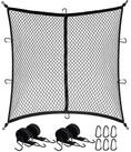 LuxusKollektion Schutznetz Gep&auml;cknetz 120x120cm dehnbar 210x210cm Auto LKW...