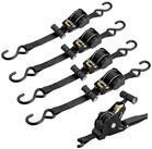 LuxusKollektion Spanngurt Automatik Spanngurt 4X 3,3m 25mm S-Haken 340kg (4-St)