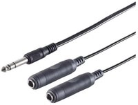 S-Conn Klinkenstecker 6,3mm - 2 Klinkenbuchse 6,3mm, 0,2m Audio-Kabel