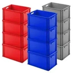 BRB-Lagertechnik Stapelbox 12x Euro-Stapelbeh&auml;lter, LxBxH 600x400x320 mm,...