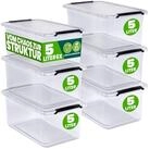Deuba Aufbewahrungsbox, 5L Deckel Kunststoff Organizer Ordnungsboxen BPA frei