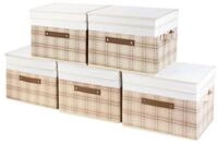 LuxusKollektion Faltbox Aufbewahrungsbox faltbar Deckel Patchwork 5-St&uuml;ck
