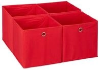 relaxdays Aufbewahrungsbox im 4er Set (4 St), rot