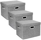LuxusKollektion Aufbewahrungsbox Aufbewahrungsbox Deckel Stoff Kisten 44x30x29cm