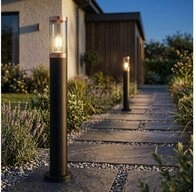 GLOBO LIGHTING LED Au&szlig;en-Stehlampe, Leuchtmittel inklusive, Warmwei&szlig;, 2er Set...