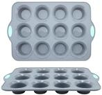 LuxusKollektion Muffinform Muffinformen 2 Pack 12 Cup Regular Size 3.14 Inch Muffin