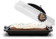 BigDean Kuchentransportbox Kuchen Transportbox Rechteckig mit 2 Tragegriffen,