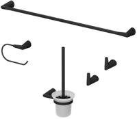 Vicco Badaccessoire-Set Tauri, Schwarz, 5 Teile, 1 tlg.