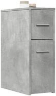 vidaXL Mehrzweckschrank vidaXL Badschrank Schmal mit Rollen Betongrau...