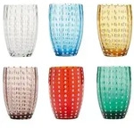 Zafferano Gl&auml;ser-Set Perle Handgemachtes Gl&auml;ser Set 6 St&uuml;ck - Farblich...