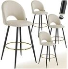 tectake Barhocker Barstuhl gepolstert, 49 x 58 x 110 cm, Belastbarkeit 120 kg
