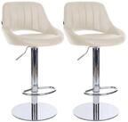 CLP Barhocker 2er Set Milet chrom (Set, 2er), h&ouml;henverstellbar und drehbar