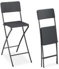 relaxdays Barhocker 2er Set Barhocker Rattan (Set, 2 St., 2er Set), grau