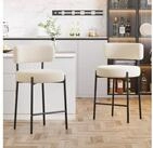 LuxusKollektion Barhocker Barhocker Sitzh&ouml;he 63,5cm R&uuml;ckenlehne Fu&szlig;st&uuml;tze...
