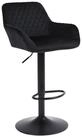 LuxusKollektion Barhocker Barhocker H&ouml;henverstellbar Drehbar Samtstoff Schwarz